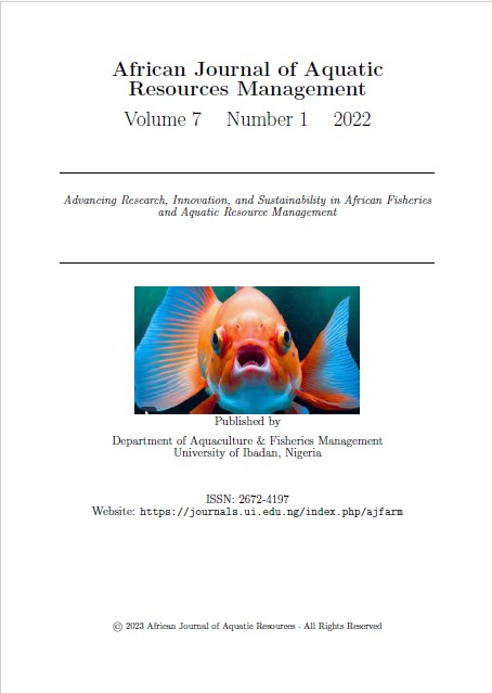					View Vol. 7 No. 1 (2022): African Journal of Fisheries and Aquatic Resource Management
				